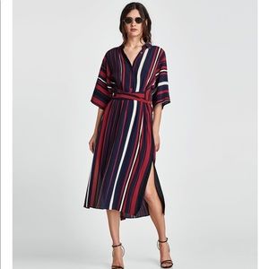 Zara Long Striped Tunic Dress